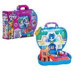 My Little Pony Mini World Magic Compact Creation Critter Corner Toy, Buildable Playset with Hitch Trailblazer Pony for Kids Ages 5 and Up