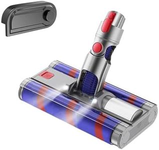 Soft Double Roller Brush Head Compatible with Dyson V7 V8 V10 V11 V15 Vacuum Cleaner Soft Sweeper Roller Head Floor Brush
