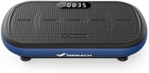 MERACH Vibration Plate Exercise Machine, Vibration Plate 440 Lbs Capacity, Bluetooth and Silicone Pedal, Stimulate Deep Fat, Vibration Plate for Lymphatic Drainage, Vibrating for Weight Loss (Blue)