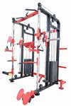 GYM24 EQUIPMENTS Functional Trainer With Smith Machine Home Gym Set-Up G24Fts501 (Red Black)