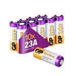 23A X 12v battery Alkaline Batteries Pack of 10 (also known as 23A / 23AE / MN21) batteries 1.5V by GP Batteries Type 23AX 12V Cell Size Extra Alkaline