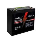 BOTKU 12V 20Ah Lithium LiFePO4 Deep Cycle Battery, 3000+ Cycle Rechargeable Lithium Iron Phosphate Battery for Solar, Fish Finder, Marine, Outdoor Camping, Off-Grid Applications with 20A BMS