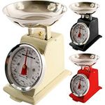 New 3 kg Traditional Weighting Kitchen Scale Bowl Retro Scales Mechanical Vintage (Red) Prima