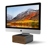 Twelve South HiRise Pro for iMac / Displays | Height-adjustable stand w/ storage, reversible front + leather inlay