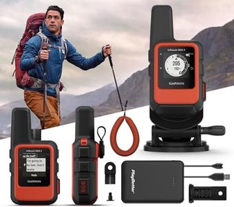 Garmin inReach Mini 2 Marine (Orange) Satellite Communicator, Lightweight Compact Rugged Design, Portable GPS Handheld for Hiking, Text Messaging - Bundle with PlayBetter Charger, Spine Mount & More