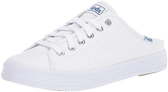 Keds Women's Kickstart Mule Canvas Sneaker, White, 7 US