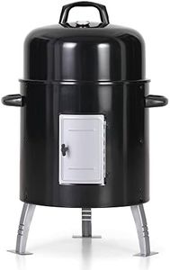 Captiva Designs 17-Inch Outdoor Vertical Smoker, Wood Chunks Smoker with Thermometer for Outdoor Cooking,Grilling,Picnic,Camping and Party