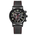 WENGER Unisex Chronograph Quartz Watch with Leather Strap 01.1543.104