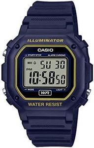 Casio F108WH Series | Men's Digital Watch | Illuminator | Blue | Water Resistant | LED Light | Daily Alarm | 1/100 SEC Stopwatch | 3 Hands (HR, Min, SEC) | Date/Day Display | Daily Alarm | 7 Yr Batt