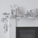 Ginger Ray Silver Foliage Christmas 1.5m Decoration Garland