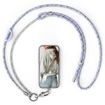 pcgaga Mobile Phone Lanyard Crossbody with Premium Metal Chain Clip, 2 Tether Tabs, Adjustable Braided Phone Neck Strap for iPhone ID Badge Keys Purses Women Men-Enhanced Durability and Style(Purple)