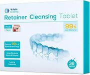 Y-Kelin Invisalign Retainer Cleaner - Mouth Guard Cleaning Tablets - Remove & Clear Stains from Dental Appliances - In 3 Minutes (36 Counts)