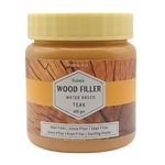 Fulora Wood Filler Teak | Water-Based, Eco-Friendly Hole, Crack & Grain Filler | Quick Drying, Easy Sanding, Smooth Finish for Wood Surfaces, DIY & Crafts (Wood filler, 400 gm)
