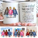 Custom 3 Sisters Mug, Personalized Sister Coffee Mugs, Sister Gift for 3 Sister, Christmas or Birthday Gifts for Sisters from Sisters, Sister Mothers day Gifts, 11 or 15 Oz