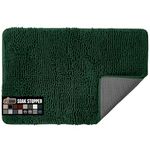 Gorilla Grip Soak Stopper Washable Chenille Dog Doormat, 36x24, Muddy Paws, Dogs Bed Mats, Rubber Backing, Absorbent Quick Dry Microfiber, Inside Front Door Mat, Deep Green