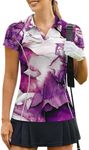 PINSPARK Womens Golf Shirt Short Sl