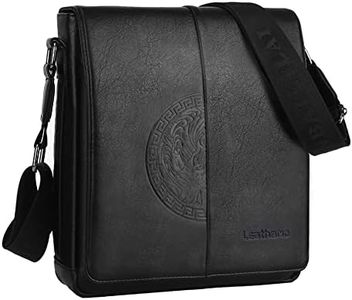 Leathario Borsello a Tracolla in Pelle da Uomo, Borsa a Spalla Borselli Casual in Pelle con Grande Capienza per Uso Quotidiano Viaggio Lavoro Shopping Università alla Moda