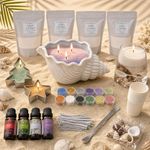 CXOZO Pearled Candle Sand Wax Making Kit, 37oz, Beach Themed DIY Gift Set