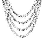 Philip Jones Men's 9mm Stainless Steel 22 Inch Cuban Curb Chain Necklace