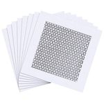 8 PCS Fiberglass Wall Repair Patch Kit, Drywall Plaster Screen Patch for Covering Cracks Holes Blemishes on Vinyl Siding Fence, Aluminum Self Adhesive Patches for Drywall Plasterboard (White)