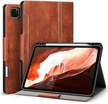 Antbox Case for iPad Pro 11 Case 2022(4th Gen)/2021/2020/2018 with Built-in Pencil Holder Auto Sleep/Wake Function PU Leather Cover (Brown)