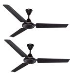 CG Tulipair | 1200mm Ceiling Fan | BEE 1 Star | High Speed Fan | Economy Classic Fan | Energy saving | Long Durability | 2 Year Product Warranty | (Pack of 2 - Smoke Brown)