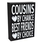 JennyGems - Cousins Chance Best Friends Choice - Funny Cousin Gift Plaque - Wall Art