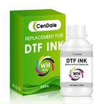 CenDale Premium DTF White Ink - DTF Transfer Ink for PET Film, Refill DTF Ink for Epson ET-8550, L1800, L800, R2400, P400, P800, XP15000, Heat Transfer Printing Direct to Film (500ml)