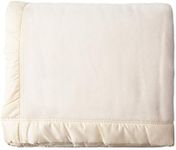 John Atkinson The Wool Company Duchess Merino Wool Blanket - Lightweight Soft Warm Bed Blankets - White Super King Size 280 x 305 cm - Made in the UK