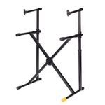 Hercules KS210B EZ-Lok Double Tier X Stand,Black