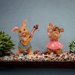 Chocozone Pack of 2 Dancing & Singing Rabbit Miniatures Landscape Decor Toys for Kids Toys for Boys & Girls