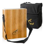 GECKO Travel Cajon Box Drum-Wooden Percussion Box Musical Instrument Cajon Box Drum Basic Box Drum with Carrying Bag