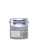 Johnstone's - Wall & Ceiling Paint - Frosted Silver - Silk Finish - Emulsion Paint - Fantastic Coverage - Easy to Apply - Dry in 1-2 Hours - 12m2 Coverage per Litre - 2.5L