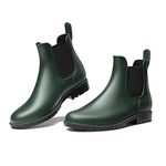 DREAM PAIRS Wellington Boots Women and Men Ankle Ladies Wellies Short Chelsea Booties Waterproof Rain Boots,SDRB2201W-E,Olive/Green,5 UK/38 (EUR)