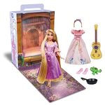 Disney Store Official Rapunzel Story Doll for Kids, Tangled, 28cm/11”, With Pascal, 2 Outfits, Accessories, Colouring & Activity Pack and Box that Folds to a Play Stage, Suitable for Ages 3+