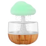 Jorex Mart Humidifier for Home Cloud Rain Diffuser Snuggle Cloud Light Humidifier | Raindrop Humidifier Relaxing Sound, Mushroom Waterfall Lamp | Essential Oil Diffuser for Home Office
