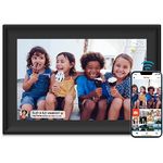 Digital Photo Frame, WiFi 10.1 Inch Digital Picture Frame Built in 32GB Storage Motion Sensor Auto-Rotation Use SD Card/USB Driver, 1280x800 Touch Screen, Share Moments Instantly via Frameo App