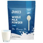 Judee’s Whole Milk Powder 312 g (11 oz) - 100% Non-GMO, rBST Hormone-Free, Gluten-Free & Nut-Free - Pantry Staple, Baking Ready, Great for Travel, and Reconstituting - Made in USA