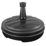 Parasol Umbrella Base Stand Sand Water Plastic Pole Garden Beach Patio Sun Shade (1 x Black)