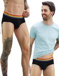 DAMENSCH Pride Support Men's 3X Softer Micromodal Air Briefs - Pack of 2 (100% Guarantee if NOT Satisfied)