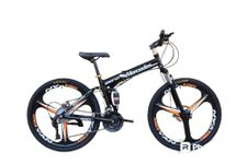 Amaze Kai Bikes Foldable Mountain Bike, 21 Speed Gear, 6 Spoke Wheels, Double Disc Brakes,