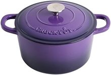 Crock-Pot Artisan Round Enameled Cast Iron Dutch Oven, 5-Quart, Lavender Purple