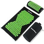 WINNER Acupressure Mat and Pillow Set with Bag - Targets Pressure Points to Relieve Body Pain -- Acupressure Pillow, Acupuncture Mat, Accupressure Body Mat, Accupuncture Massaging Mat, Lotus Mat