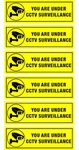 Craft Qila Set of 6 - Safety & Warning Sign Board You are under CCTV H6 Surveillance