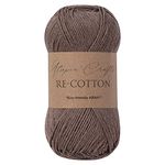 Utopia Crafts Re-Cotton Knitting Yarn, 100g (Roman Coffee)