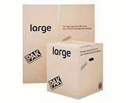 StorePAK Large Storage Moving Boxes with Handles - (Pack of 7) - 116 litres - 100% Recyclable - H 55 x W 46 x D 46 cm - Large, brown