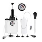 JERLITU 3L Brake Bleeding Kit Manual Brake Fluid Bleeder Pump Tool, Car Clutch Bleed System with 1L Pressure Bleeder Bottle 4 Master Cylinder Adapters & 1 Dropper for Most European Model, ABS System