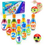 Qukir Bowling Set Kids, Toys for 2 3 4 Year Old Boy Girl Gift for 1-6 Year Olds Boys Toys Age 3-5 Toddler Toys Kids Toys Age 2-6 Outdoor Toy for 1-3 Year Old Learning Toy for 2 Year Old Kid Garden Toy