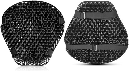 WADY Universal Motorcycle Seat Cushion - 3D Honeycomb Gel Pad with Shock Absorbing & Breathable Cover for Comfort Riding, Fits Most Motorcycle Seats（1Pcs）
