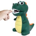 Dinosaur Piggy Bank, Briuhap Cute Kids Piggy Bank for Boys Girls, Unbreakable Plastic Money Coin Bank, Great Gifts for Birthday, Christmas, Baby Shower